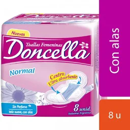 TOALL FEM NORMAL S/ALAS DONCELLA x 8u