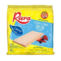 TOSTADAS LEIVA DE ARROZ SIN SAL x 150g