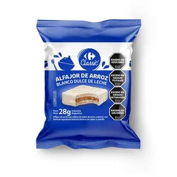 ALFAJOR ARROZ BLANCO CHOCO C/RELL DULCE LECHE 4:8