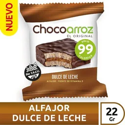 ALFAJOR ARROZ CHOCO C/RELL DULCE DE LECHE 4:8