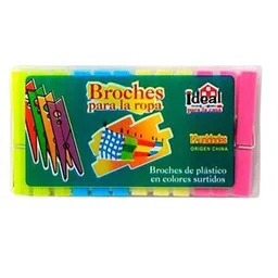 BROCHES PLASTICOS P/ROPA MAKE x 12u