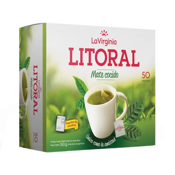 MATE COCIDO LITORAL S/SOBRE x 50u