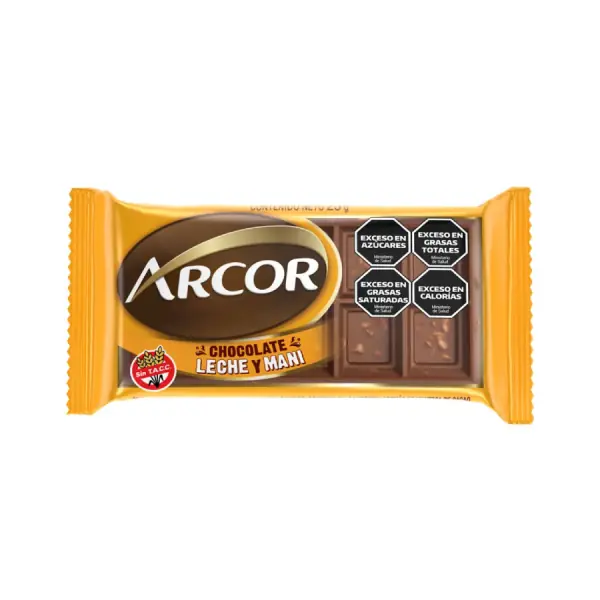 CHOCOLATE CELOFAN LECH C/MANI x 25g