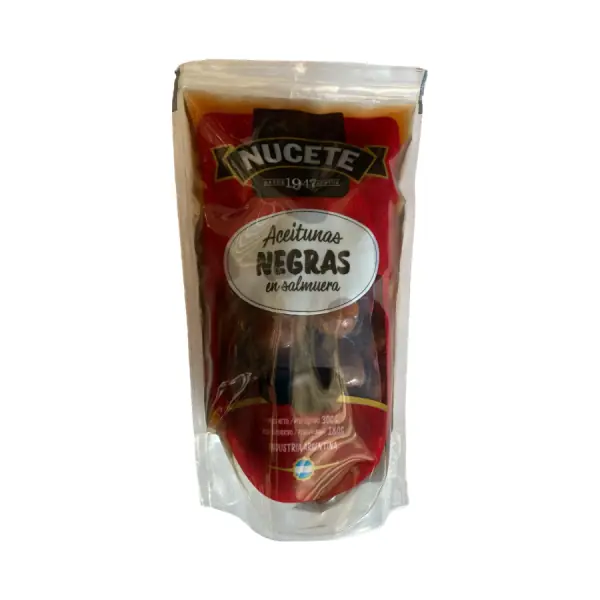 ACEITUNAS NEGRAS C/CAROZO  NUCETE x 180g