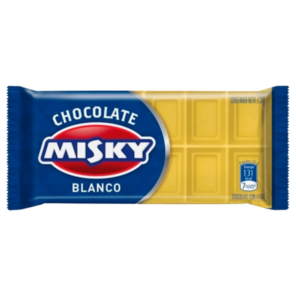 CHOCOLATE CELOFAN BLANCO MISKY x 25g