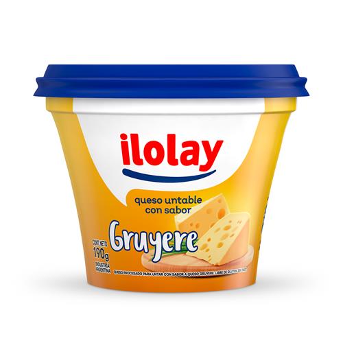 QUESO UNTABLE GRUYERE POTE ILOLAY x 190g