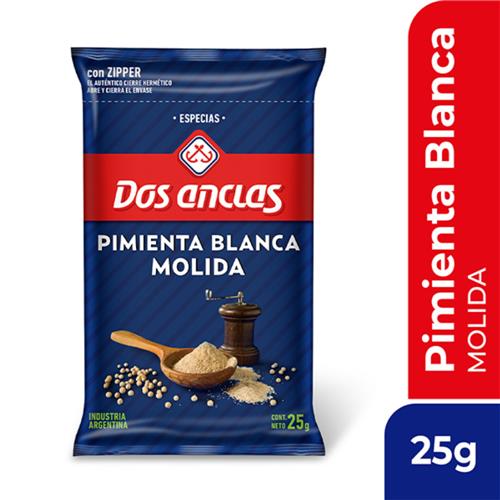 PIMIENTA BLANCA MOLIDA DOS ANCLAS x 25g