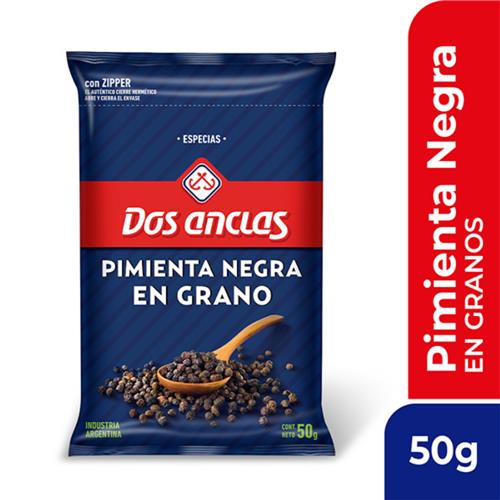 PIMIENTA NEGRA EN GRANO DOS ANCLAS x 50g