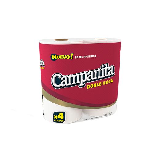 PAPEL HIGIENICO CAMPANITA DOBLE HOJA x 4u