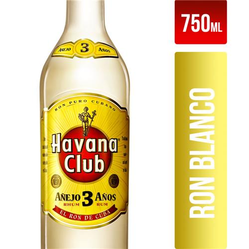 RON HAVANA AÑEJO BLANCO 3 AÑOS x 750ml