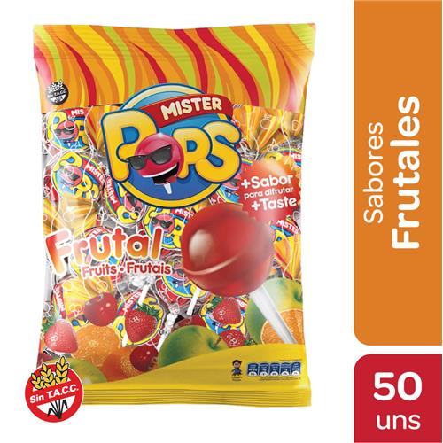 CHUPETIN FRUTAL MISTER POP x 50u