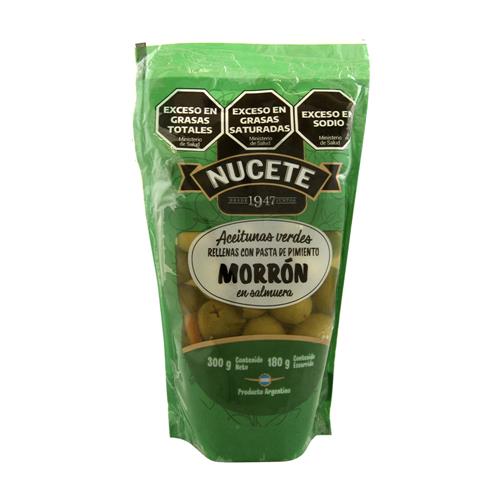 ACEITUNAS VERDES C/MORRON NUCETE x NETO300G/ESC180g