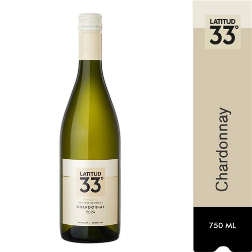 VINO LATITUD 33 CHARDONNAY x 750ml