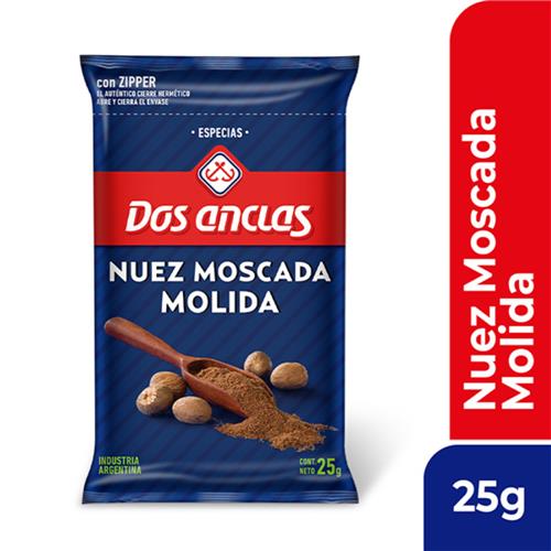 NUEZ MOSCADA MOLIDA DOS ANCLAS x 25g