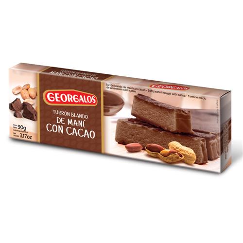 TURRON BLANDO GEORGALOS MANI C/CACAO x 90g
