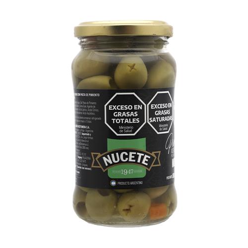 ACEITUNAS VERDES PREMIUM c/MORRON NUCETE FRASCO x 220g