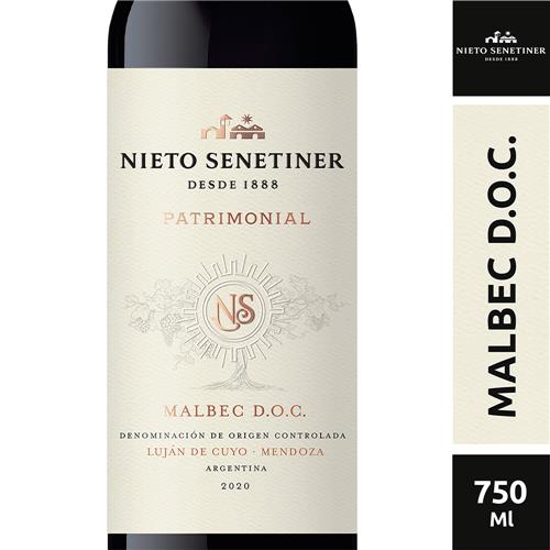 VINO TINTO MALBEC PATRIMONIAL NIETO SENETIER x 750ml
