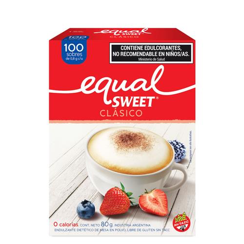 EDULCORANTE CLASICO EQUAL SWEET x 100sobres