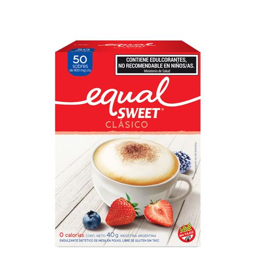 EDULCORANTE CLASICO EQUAL SWEET x 50 sobres