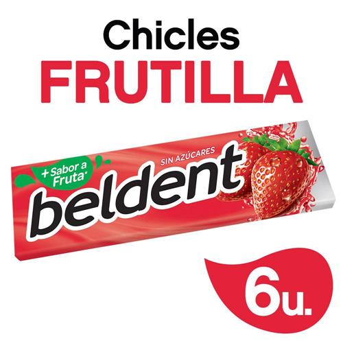 CHICLE BELDENT FRUTILLA x10grs