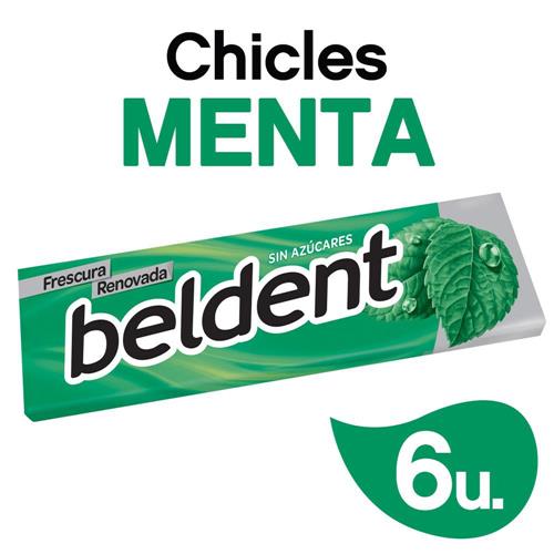 CHICLE BELDENT MENTA x10grs