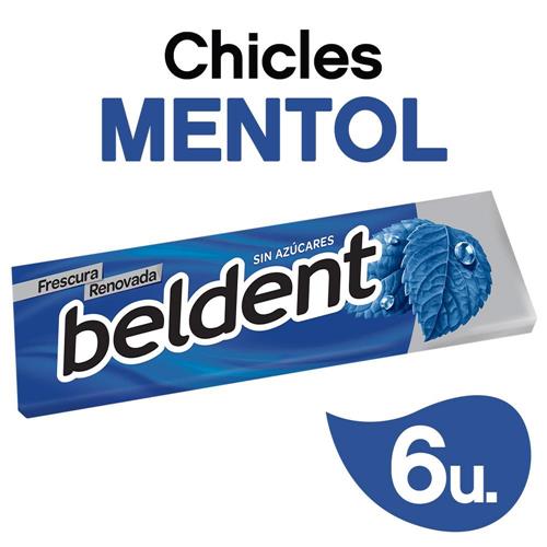 CHICLE BELDENT MENTOL x10grs