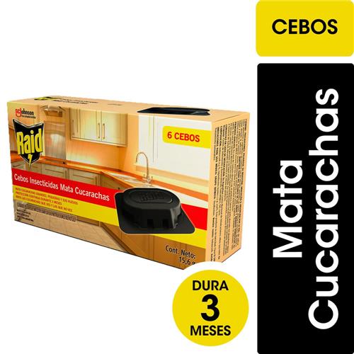 CEBO MATA CUCARACHA RAID MAX x 6u