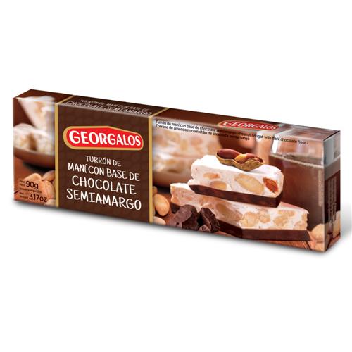 TURRON SEMIBLANDO GEORGALOS C/BASE CHOCO SEM x 90g