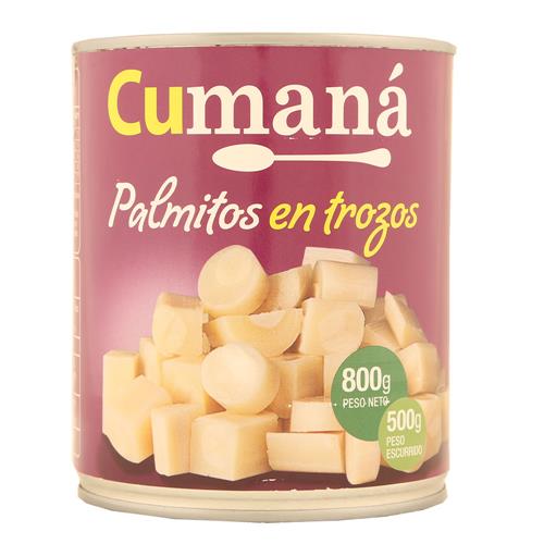 PALMITOS EN TROZOS CUMANA x 396 g