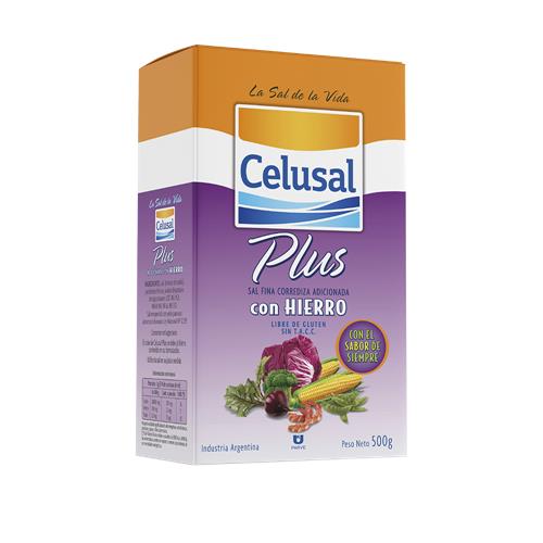 SAL FINA PLUS C/HIERRO EST CELUSAL x 500g