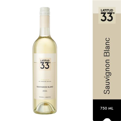 VINO SAUV BLANC LATITUD 33  x 750 ml