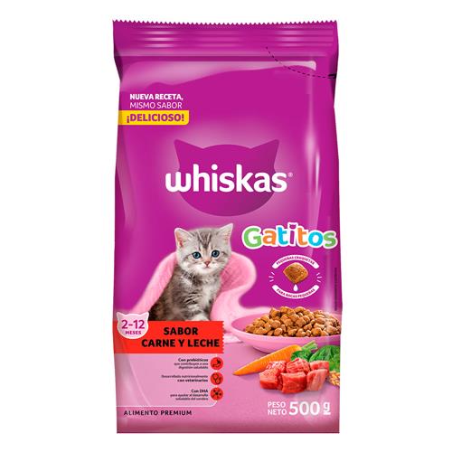 ALIMENTO P/GATO WHISKAS CARNE Y LECHE x 1Kg