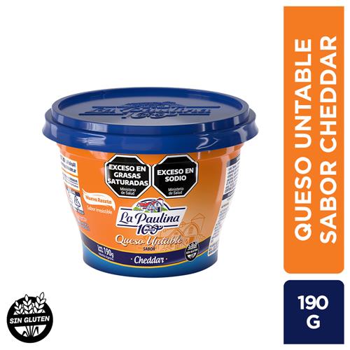 QUESO UNTABLE CHEDDAR LA PAULINA x 190g