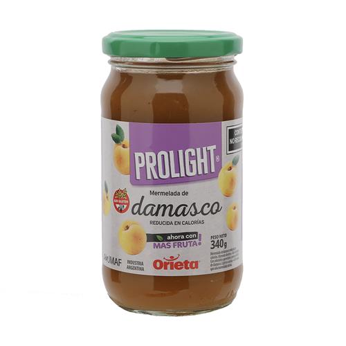 MERMELADA DAMASCO PROLIGHT ORIETA 340g