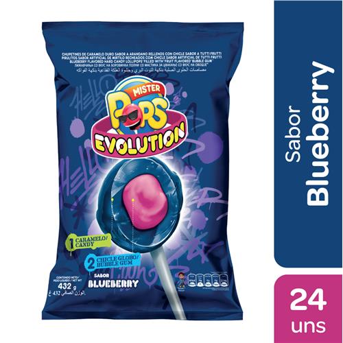 CHUPETIN MR POPS EVOLUTION BLUEBERRY x 24u