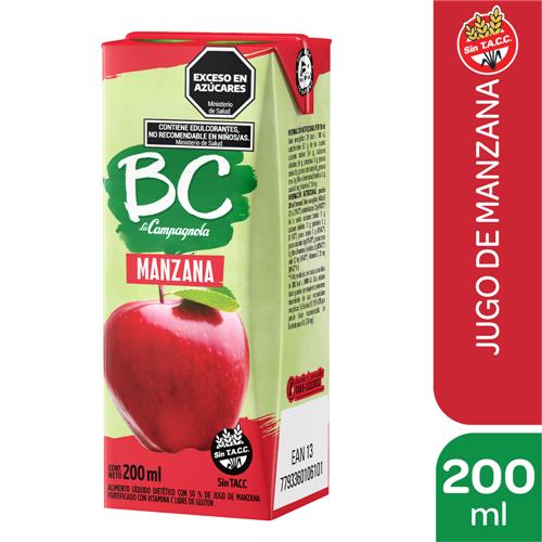 JUGO MANZANA BC x 200ml