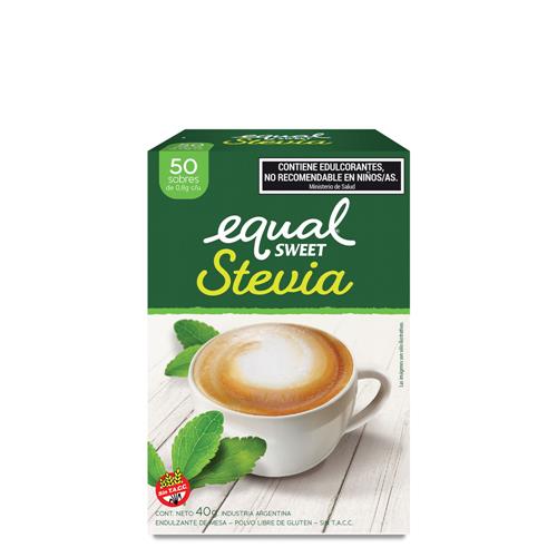 EDULCORANTE EQUALSWEET STEVIA x 50sob