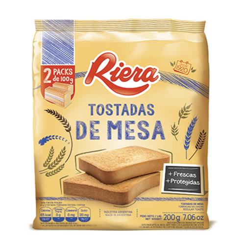 TOSTADAS RIERA DE MESA  x 200g
