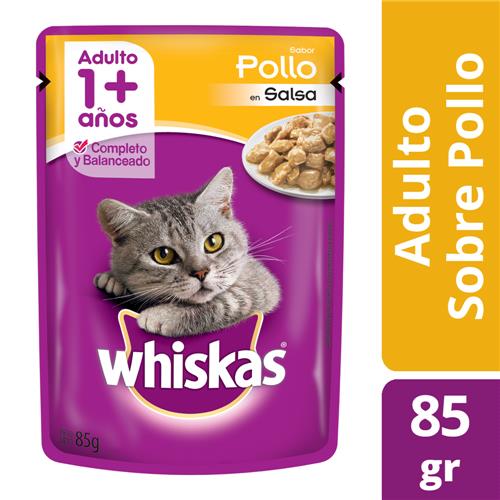 BOCADITOS WHISKAS POLLO POUCH x 85g