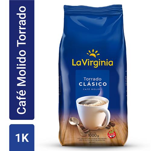 CAFE MOLIDO TORRADO CLASICO LA VIRGINIA x 1k
