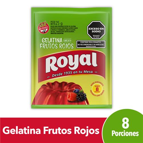 GELATINA LIGHT FRUTOS ROJOS ROYAL x 25g