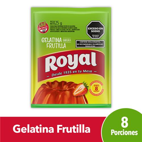 GELATINA LIGHT FRUTILLA ROYAL x 25g