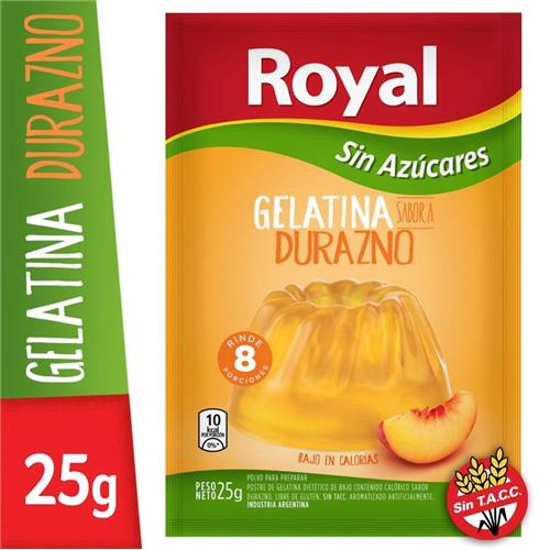 GELATINA LIGHT DURAZNO ROYAL x 25g