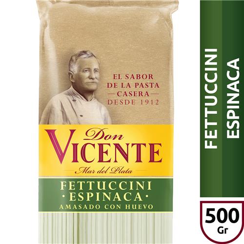 FIDEOS DON VICENTE FETTUCCINI ESPINACA x 500g