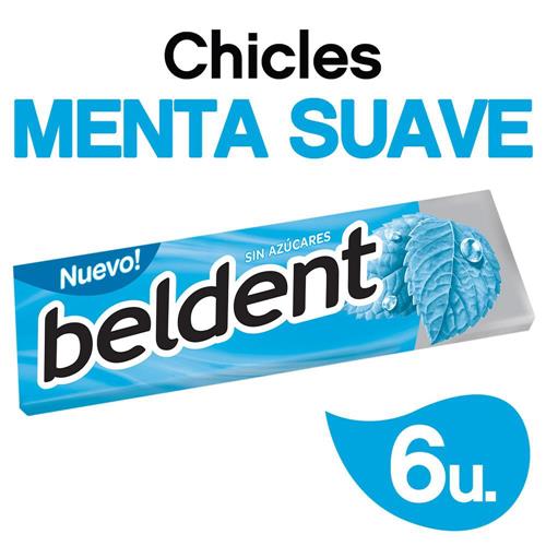 CHICLE BELDENT MENTA SUAVE x10grs