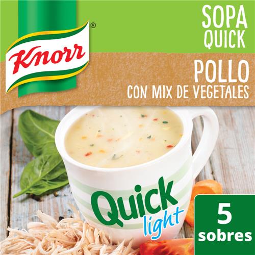 SOPA INST LIGHT POLLO Y VEG QUICK KN x 5