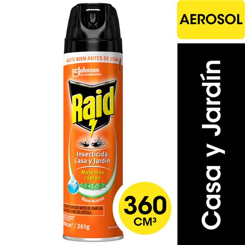 INSECTICIDA CASA Y JARDIN RAID x360cc