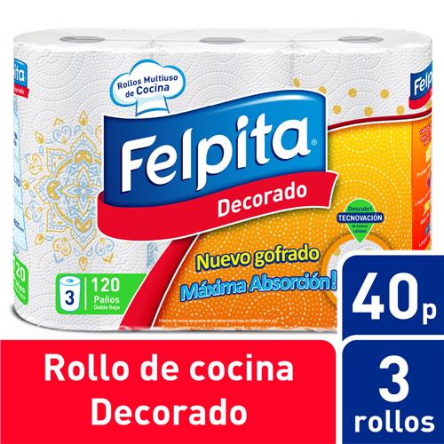 ROLLO COCINA DECORADO FELPITA x3un