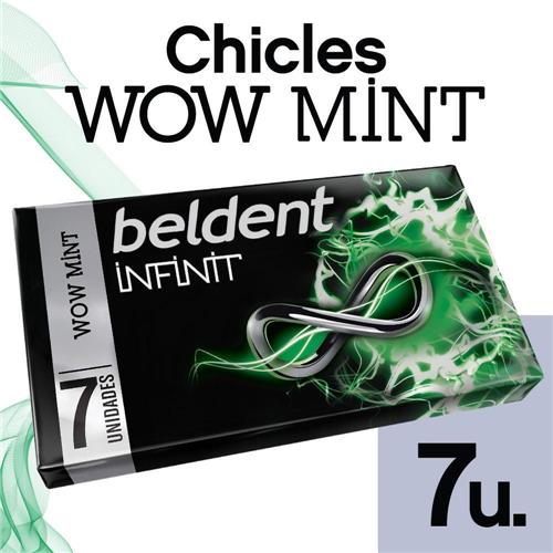 CHICLE BELDENT INFINIT WOW MINT x 7 u