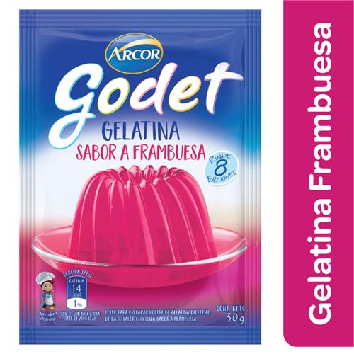 GELATINA FRAMBUESA GODET x 25gr